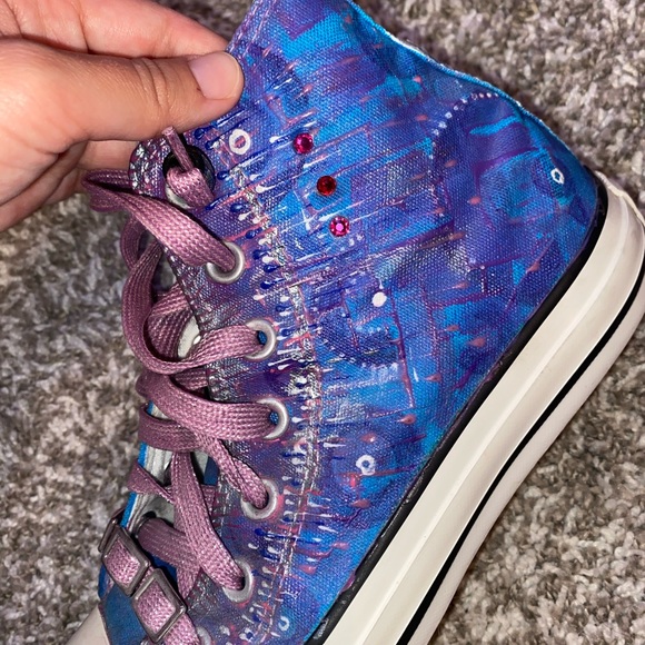 Custom hand painted High top converse - Picture 7 of 10